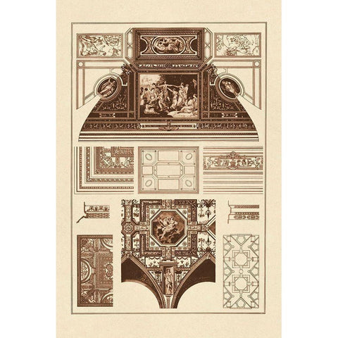Cloister Vaults and Coved Ceilings Black Modern Wood Framed Art Print with Double Matting by Buhlmann, J.