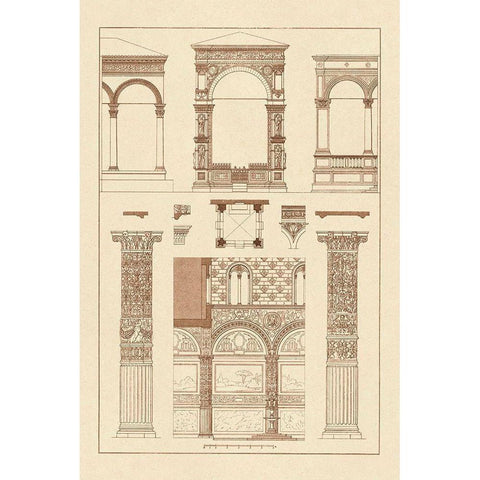 Arcades Gold Ornate Wood Framed Art Print with Double Matting by Buhlmann, J.