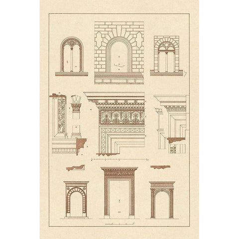 Windows and Doorways of the Renaissance Gold Ornate Wood Framed Art Print with Double Matting by Buhlmann, J.