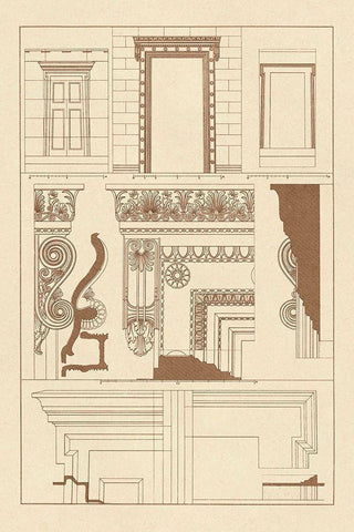 Doorways and Windows Black Ornate Wood Framed Art Print with Double Matting by Buhlmann, J.