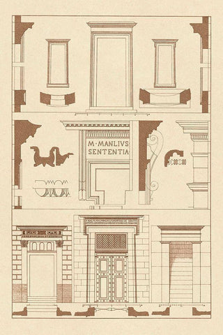 Doorways Black Ornate Wood Framed Art Print with Double Matting by Buhlmann, J.