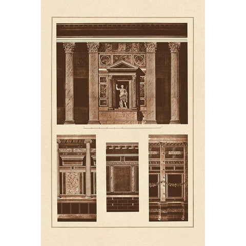 Wall Facing with Marble Gold Ornate Wood Framed Art Print with Double Matting by Buhlmann, J.