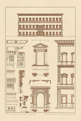 Palazzo Vendramin - Calergi at Venice Black Ornate Wood Framed Art Print with Double Matting by Buhlmann, J.