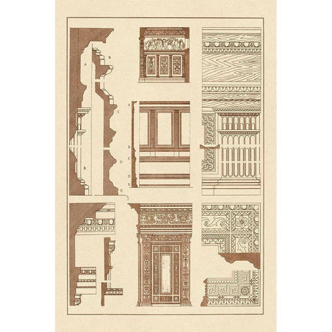 Wall Facing with Wood Paneling Gold Ornate Wood Framed Art Print with Double Matting by Buhlmann, J.