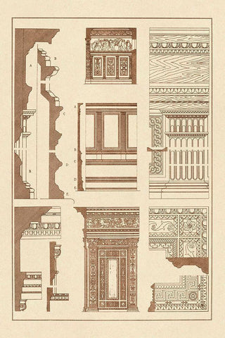 Wall Facing with Wood Paneling Black Ornate Wood Framed Art Print with Double Matting by Buhlmann, J.