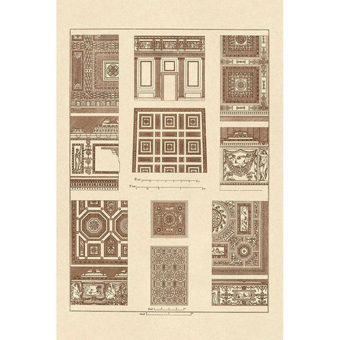 Ceilings with Bays Gold Ornate Wood Framed Art Print with Double Matting by Buhlmann, J.