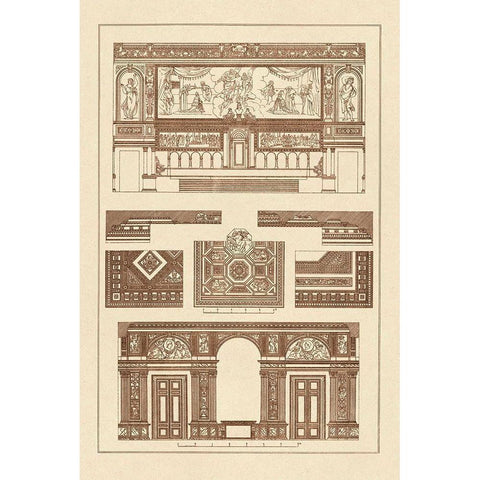 Decoration of Large Halls Black Modern Wood Framed Art Print with Double Matting by Buhlmann, J.