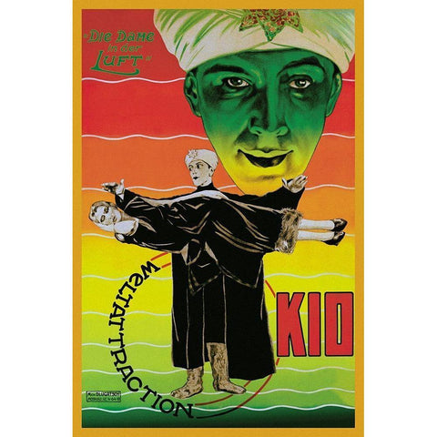 Magicians: Dame in der Luft: Weltattraction Kio White Modern Wood Framed Art Print by Unknown