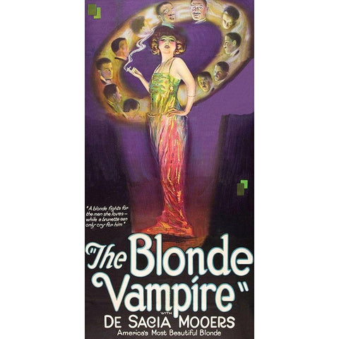 Vintage Film Posters: Blonde Vampire Gold Ornate Wood Framed Art Print with Double Matting by Unknown