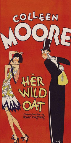 Vintage Film Posters: Her Wild Oat Black Ornate Wood Framed Art Print with Double Matting by Unknown