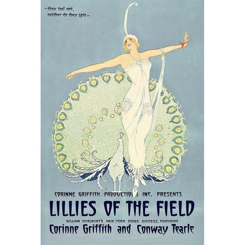 Vintage Film Posters: Lilies of the Field White Modern Wood Framed Art Print by Unknown