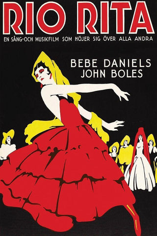 Vintage Film Posters: Rio Rita Black Ornate Wood Framed Art Print with Double Matting by Unknown