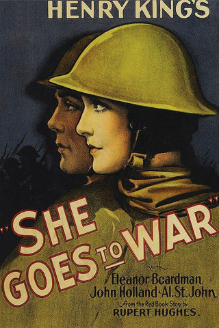 Vintage Film Posters: She Goes to War Black Ornate Wood Framed Art Print with Double Matting by Unknown