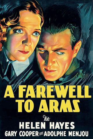 Vintage Film Posters: Farewell to Arms White Modern Wood Framed Art Print with Double Matting by Unknown