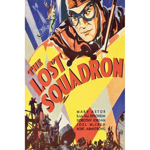 Vintage Film Posters: Lost Squadron White Modern Wood Framed Art Print by Unknown