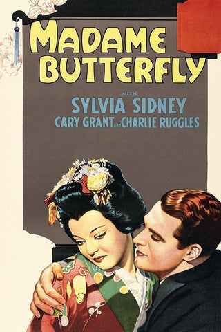 Vintage Film Posters: Madame Butterfly Black Ornate Wood Framed Art Print with Double Matting by Unknown