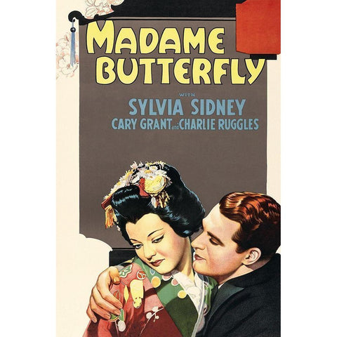 Vintage Film Posters: Madame Butterfly Gold Ornate Wood Framed Art Print with Double Matting by Unknown