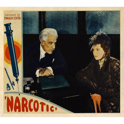 Vintage Vices: Narcotic Black Modern Wood Framed Art Print with Double Matting by Vintage Vices