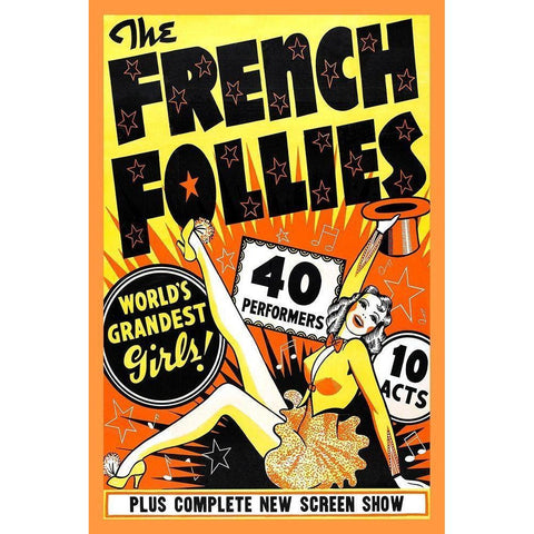 Vintage Vices: French Follies White Modern Wood Framed Art Print by Vintage Vices