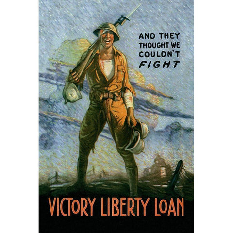 WWI: And They Thought We Couldnt Fight White Modern Wood Framed Art Print by Unknown