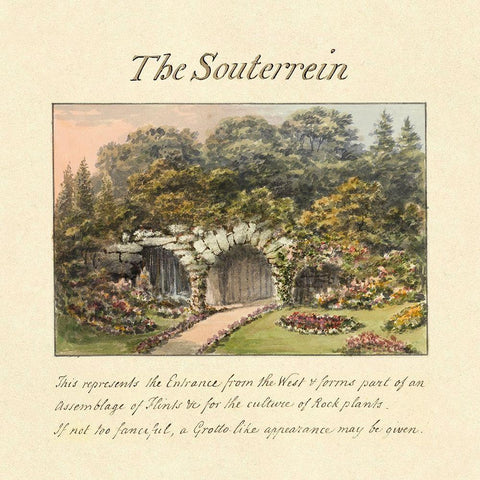 The Souterrein, 1813 White Modern Wood Framed Art Print with Double Matting by Repton, Humphry