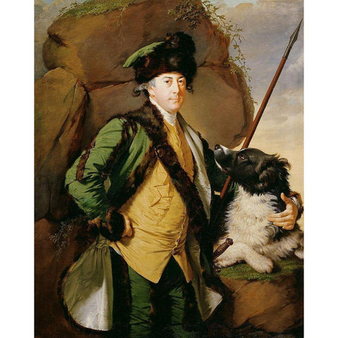 John Whetham of Kirklington Black Modern Wood Framed Art Print by Wright, Joseph