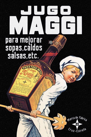 Cooks: Jugo Maggi White Modern Wood Framed Art Print with Double Matting by Advertisement