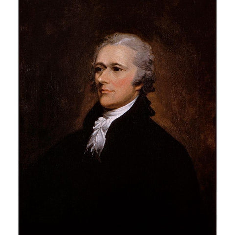 Alexander Hamilton, 1806 White Modern Wood Framed Art Print by Trumbull, John
