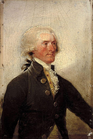 Thomas Jefferson, 1788 Black Ornate Wood Framed Art Print with Double Matting by Trumbull, John