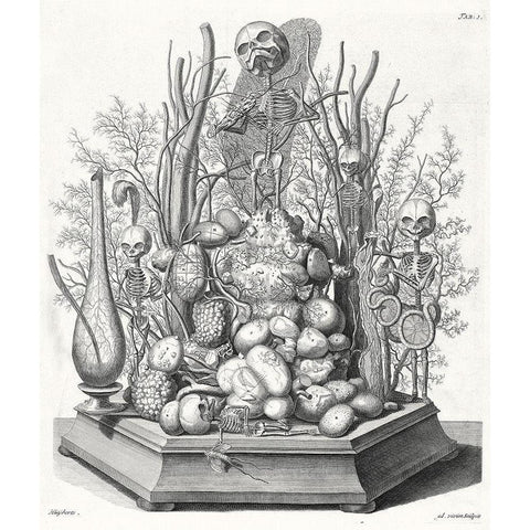 Ad. vivim Sculpsit White Modern Wood Framed Art Print by Huyberts, Cornelis