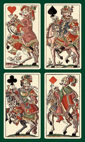 Knights (Bauern Hochzeit Deck) Black Ornate Wood Framed Art Print with Double Matting by Gobl, Andreas Benedictus