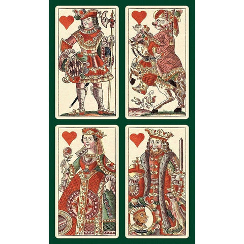 Hearts (Bauern Hochzeit Deck) Gold Ornate Wood Framed Art Print with Double Matting by Gobl, Andreas Benedictus