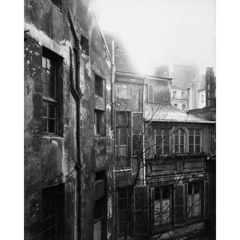 Paris, 1922 - Cour de Rohan Gold Ornate Wood Framed Art Print with Double Matting by Atget, Eugene