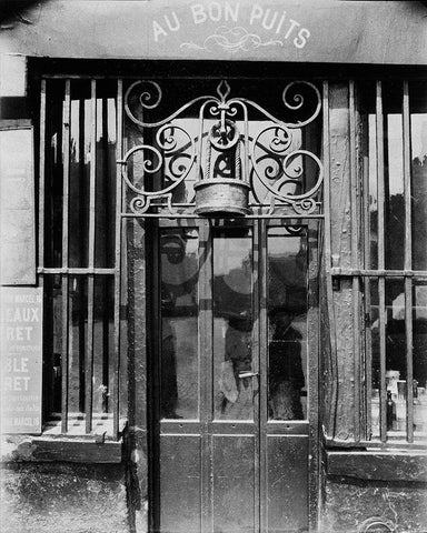 Paris, 1901 - Au bon puits, rue Michel Le Conte Black Ornate Wood Framed Art Print with Double Matting by Atget, Eugene