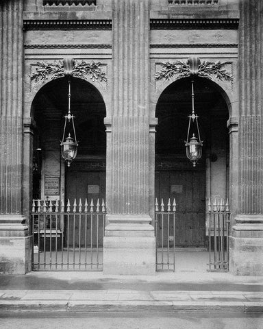 Paris, 1904-1905 - Palais-Royal Black Ornate Wood Framed Art Print with Double Matting by Atget, Eugene