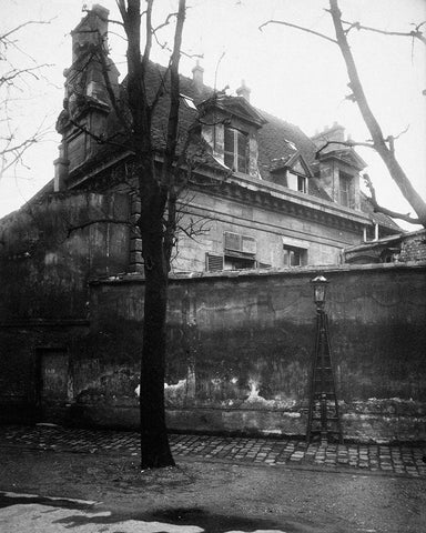 Paris, 1923 - Old Convent, avenue d lObservatoire Black Ornate Wood Framed Art Print with Double Matting by Atget, Eugene