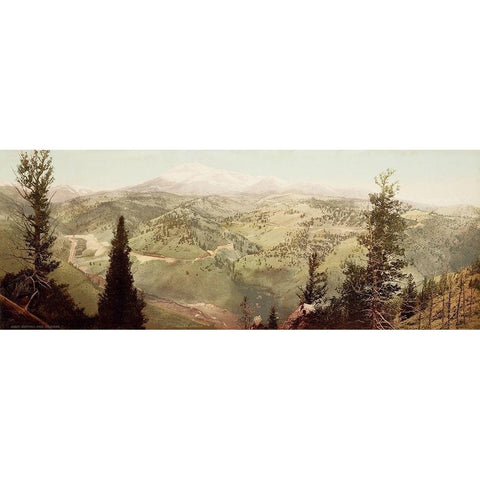 Marshall Pass, Colorado, 1899 Black Modern Wood Framed Art Print with Double Matting by Jackson, William Henry