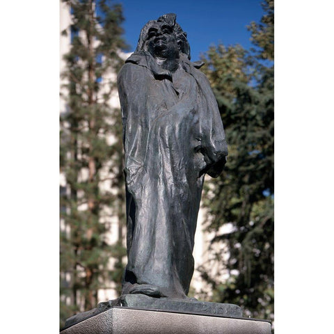 Monument to Honore de Balzac, 1897 Black Modern Wood Framed Art Print by Rodin, Auguste