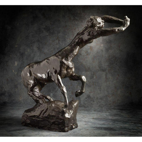 Female Centaur, ca. 1887-1889 Black Modern Wood Framed Art Print with Double Matting by Rodin, Auguste