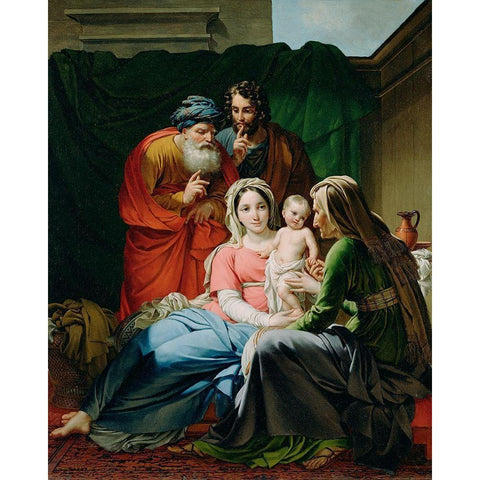 The Holy Family White Modern Wood Framed Art Print by Paelinck, Joseph