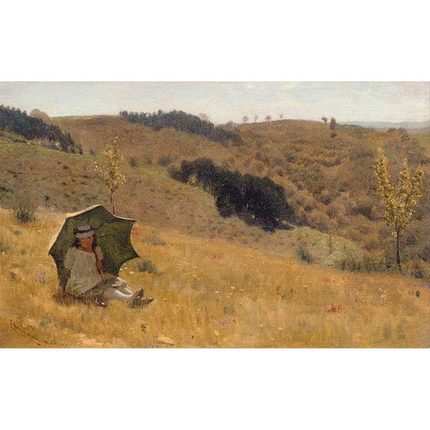 Sunny Days, 1874 Black Modern Wood Framed Art Print by Alma-Tadema, Sir Lawrence