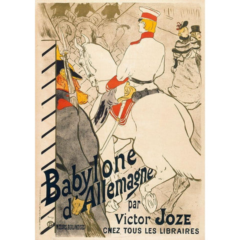 Babylone dAllemagne White Modern Wood Framed Art Print by de Toulouse-Lautrec, Henri