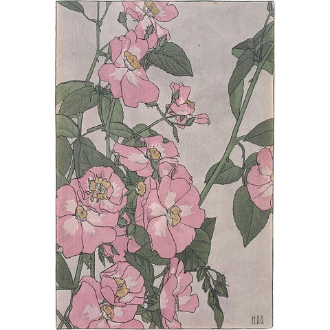 Prairie Rose Gold Ornate Wood Framed Art Print with Double Matting by Overbeck, Hannah Borger