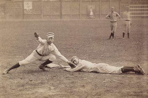 Arthur Irwin And Tommy Mccarthy, Philadelphia Quakers Black Ornate Wood Framed Art Print with Double Matting by A.G. Spalding Baseball Collection