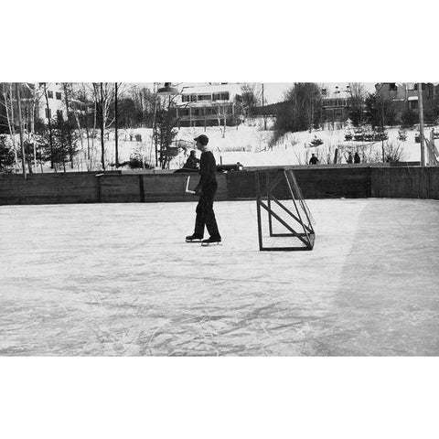 Winter Sports. Hanover, New Hampshire, 1936 Gold Ornate Wood Framed Art Print with Double Matting by Rothstein, Arthur