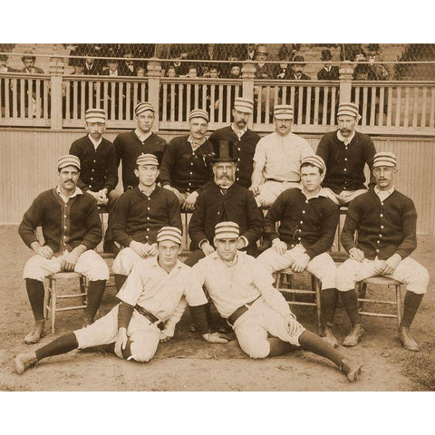 Philadelphia Baseball Club, 1887 Black Modern Wood Framed Art Print with Double Matting by A.G. Spalding Baseball Collection