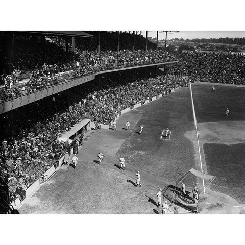 Washington Baseball Game, 1924 Black Modern Wood Framed Art Print with Double Matting by Harris and Ewing Collection (Library of Congress)