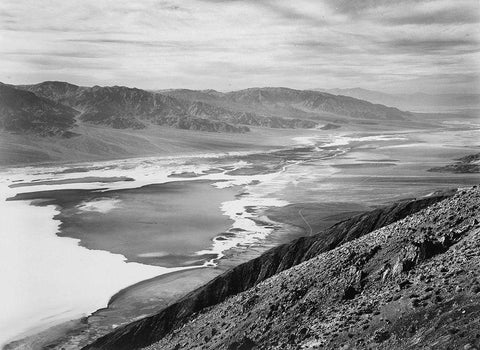 Death Valley National Monument, California - National Parks and Monuments, 1941 White Modern Wood Framed Art Print with Double Matting by Adams, Ansel