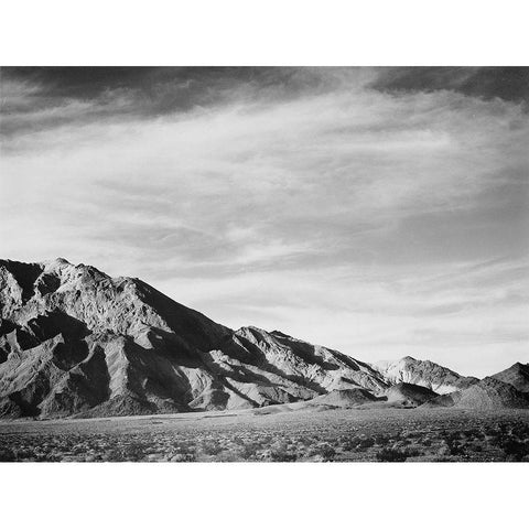 View of mountains near Death Valley, California - National Parks and Monuments, 1941 Black Modern Wood Framed Art Print with Double Matting by Adams, Ansel