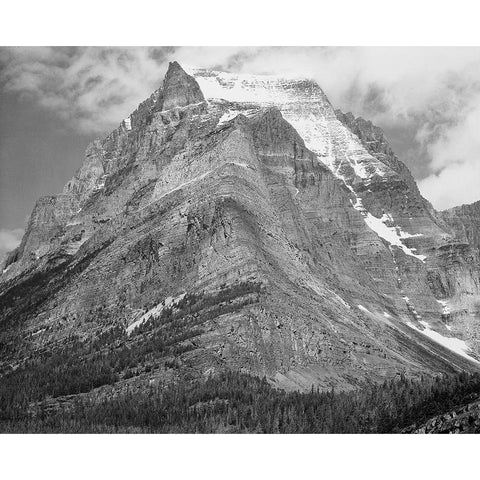 Going-to-the-Sun Mountain, Glacier National Park, Montana - National Parks and Monuments, 1941 Gold Ornate Wood Framed Art Print with Double Matting by Adams, Ansel